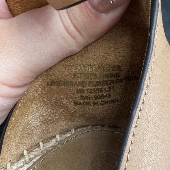 Tory Burch Basketweave Espadrille Wedge sandal Women's Leather Size 9M WORN ONCE - Picture 9 of 9